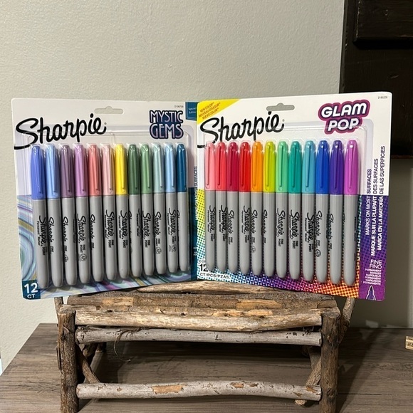 sharpie Other - NIP SHARPIE GLAM POP AND MYSTIC GEMS 24 FINE POINT PERMANENT MARKERS